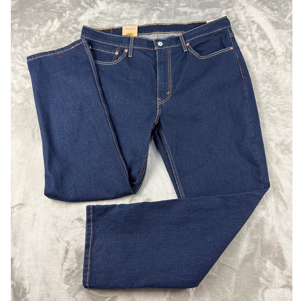 Levi's Jeans Mens 38x30 514 Straight Dark Wash Indigo Stretch Denim NEW